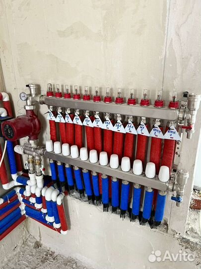 Установка монтаж системы отопления в коттеджах