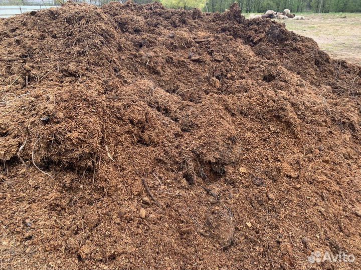 Конский и коровий навоз и перегной. Опилки