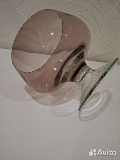 Ваза конфетница цветное стекло СССР