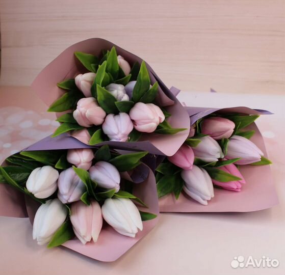 Букет из мыла, тюльпаны к 8 марта