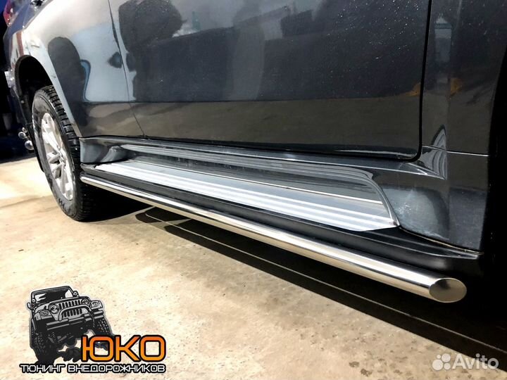 Защита порогов Mitsubishi Pajero Sport