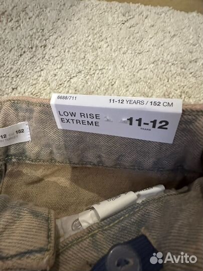 Джинсы zara для девочки 152 новые