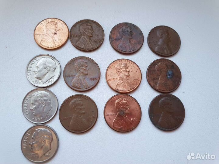 Коллекция монет 1 цент США