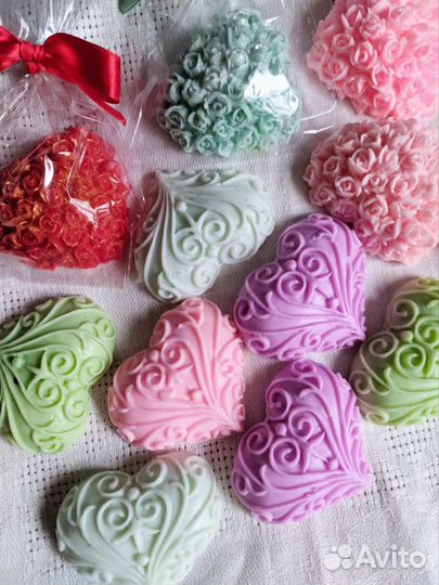 Мыло сердечко валентинка, комплимент, бомбоньерка