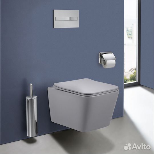 Унитаз подвесной Q-Line VT1-12MG безободковый, цв