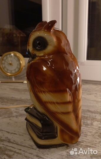 Светильник Сова гдр. Клеймо корона