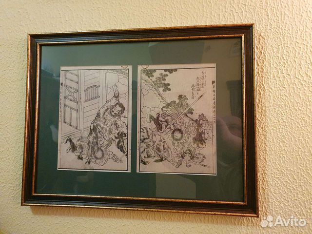 Гравюра Рисунок Хокусай Hokusai Укие-э Япония