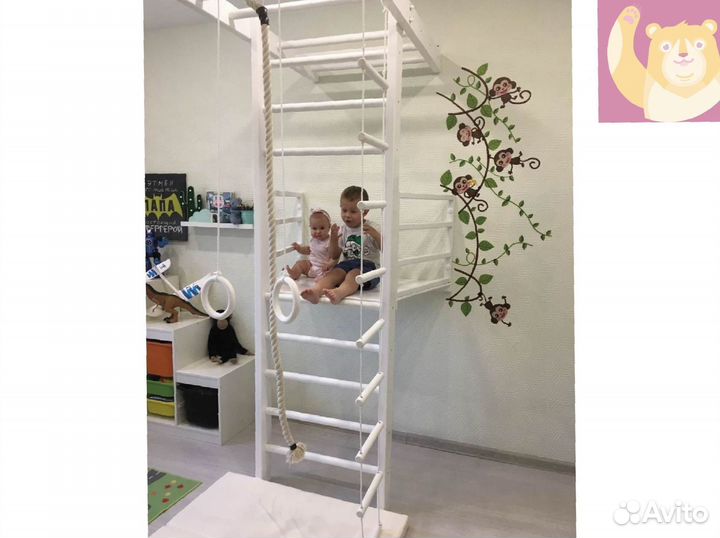 Шведская стенка с балконом и аксессуарами