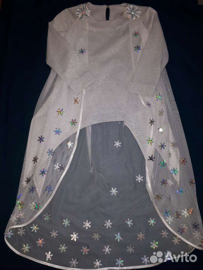 Новогодний костюм Снежн. королева, Эльза, снежинка