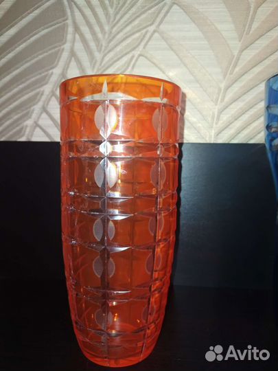 Вазы из цветного стекла СССР