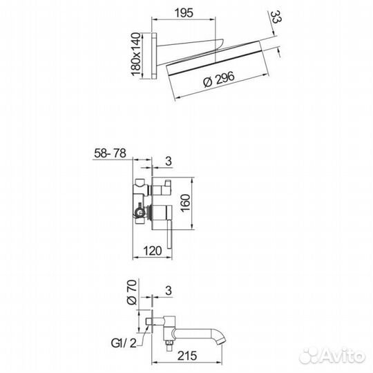 Душевой комплект Gappo G7106-6