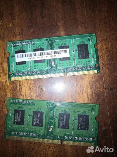 Оперативная память ddr3 1 Gb 2 шт