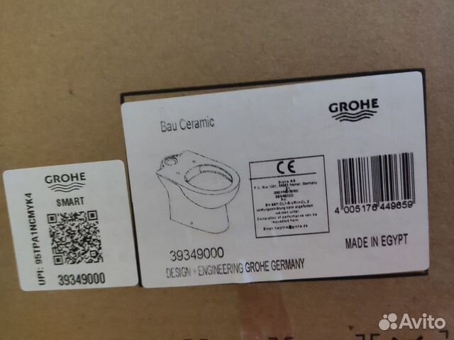 Унитаз напольный Grohe bau Ceramic чаша новая