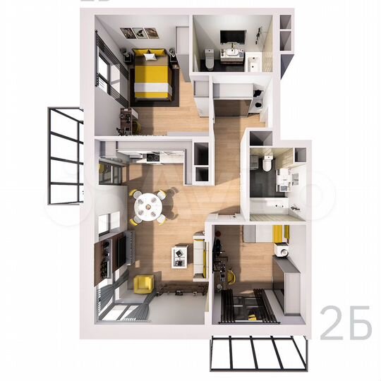 2-к. квартира, 78,4 м², 3/25 эт.