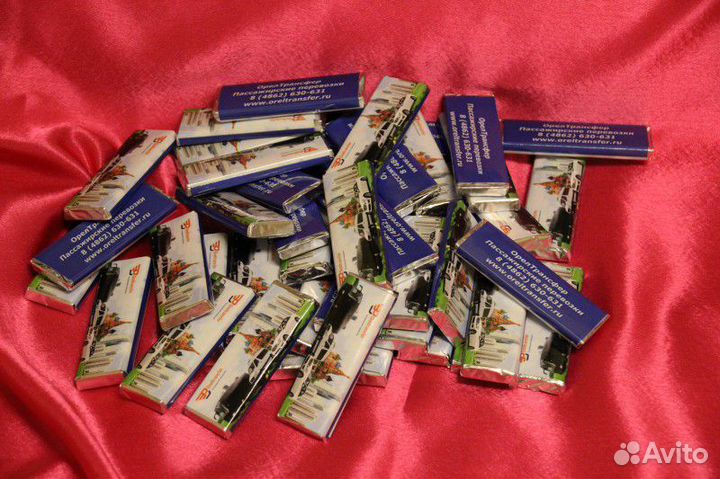 Шоколад с логотипом. Реклама на шоколадках