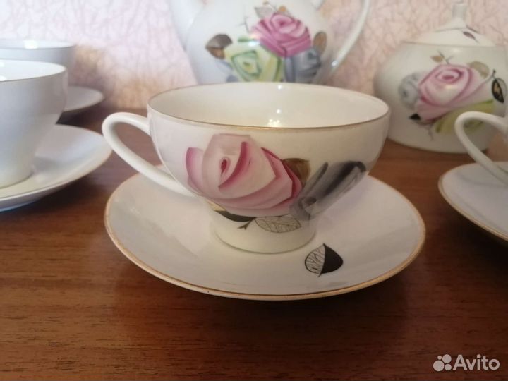 Чайный сервиз букет, лфз. 1962 год, редкий