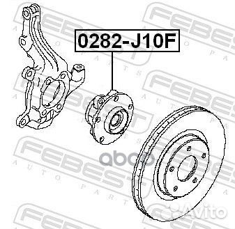 Ступица передняя (nissan qashqai j10f 2006) 02