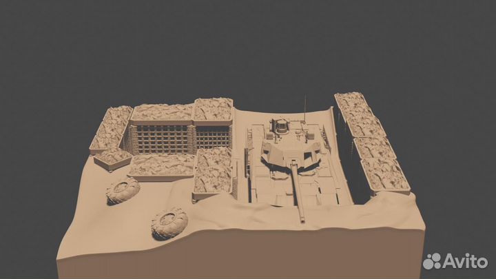 Диорама «Танк в капонире»