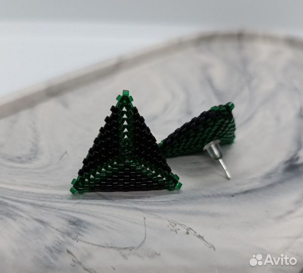 Серьги из японского бисера