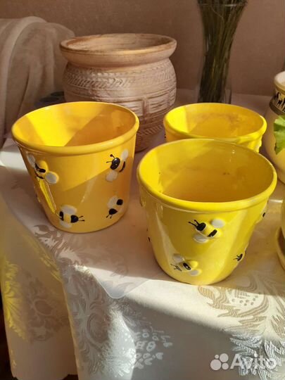 Керамические горшки для цветов бу