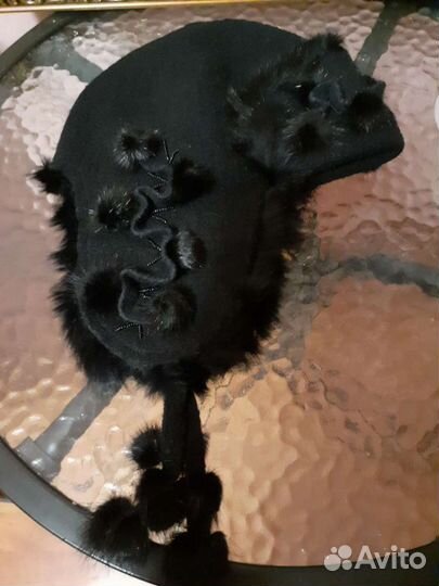 Шапка ушанка норковая женская