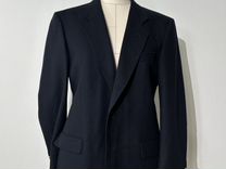 Винтажный пиджак шерсть ретро мужской синий