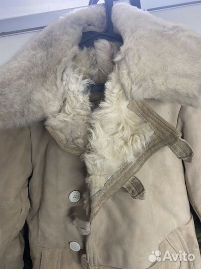 Полушубок белый са