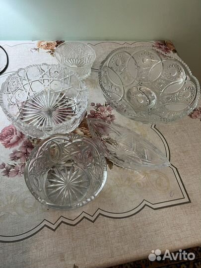 Хрустальная ваза набор