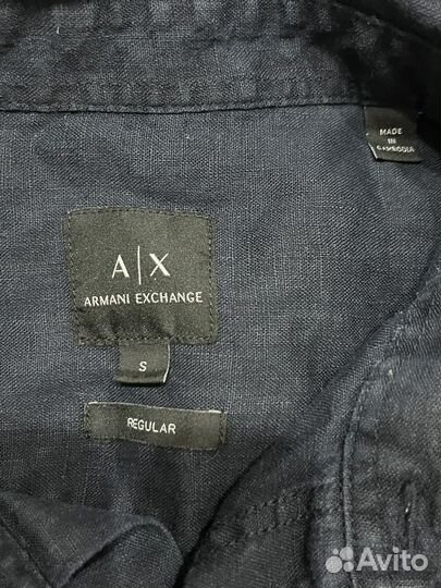 Льняная рубашка armani exchange