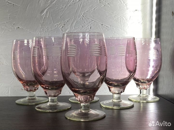 Бокалы марганцевое стекло