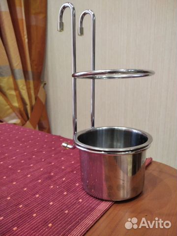 Стакан навесной, полочка на рейлинг (новый)