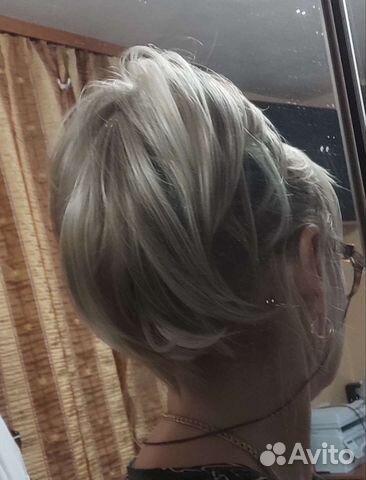 Хвост шиньон на заколке