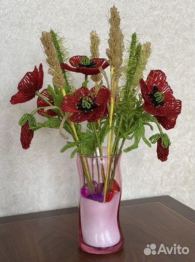 Цветы из бисера