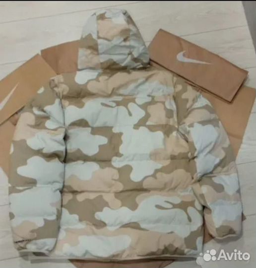 Пуховик Nike Beige Camo Jacket, XL,оригинал