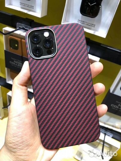 Чехол K-DOO Kevlar для iPhone 12/12Pro черно-красн
