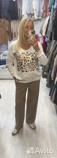 Джемпер вискоза с принтом Италия