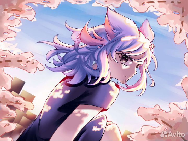 Аниме арт на заказ. Рисунок в аниме-стиле