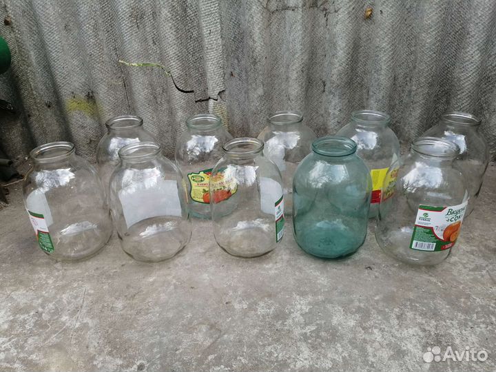 Банки по 3 л., стеклянные, 10-штук