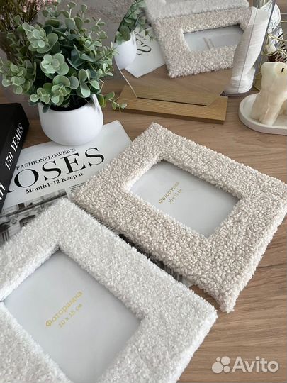 Пушистая фоторамка в стиле zara home
