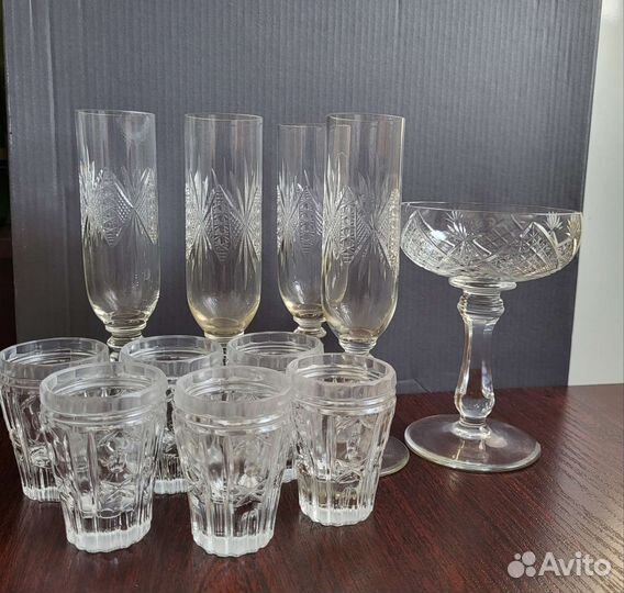 Рюмки фужеры креманка хрусталь СССР
