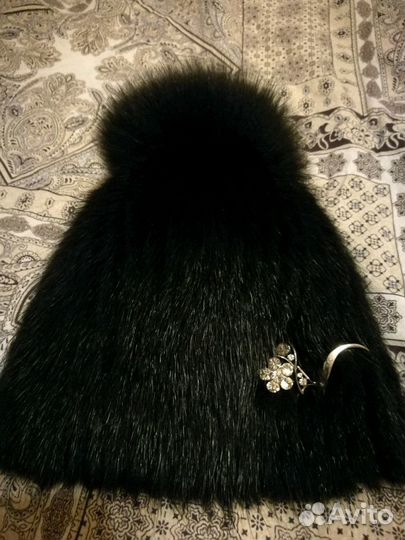 Шапка вязаная норковая