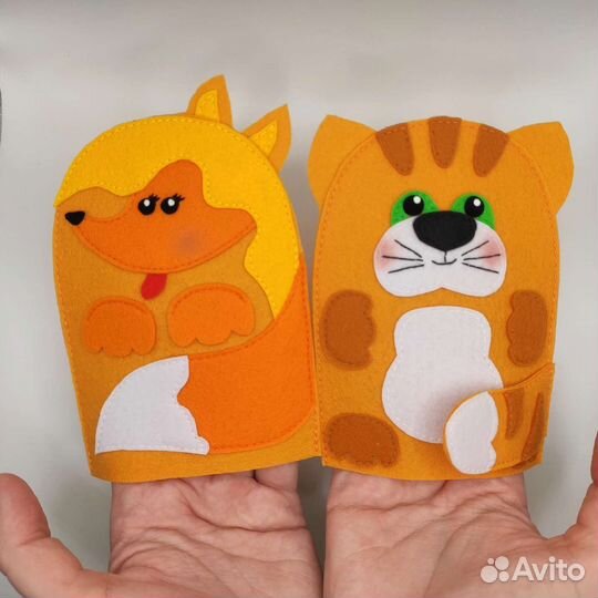 Игрушки-ладошки из фетра. Кукольный театр