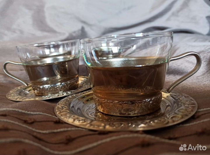 Чайные трио с подстаканниками СССР