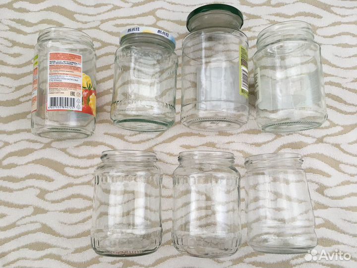 Б/у банка стеклянная крышка бутылка