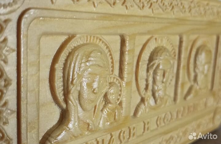 90 Икона - Триптих Спаситель Богородица Николай