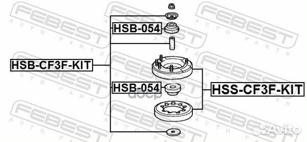 Опора амортизатора honda accord 03- HSS-CF3F-KI