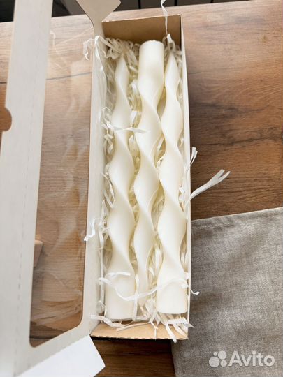 Свеча столовая из соевого воска