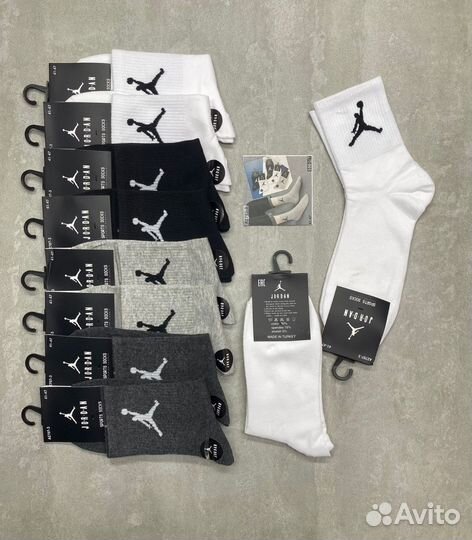 Носки jordan микс, 10 пар