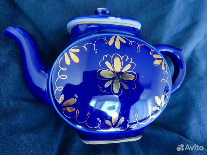 СССР чайник заварной синий бу. Стопки новые