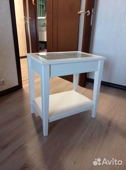 Тумба из натурального дерева белая бу